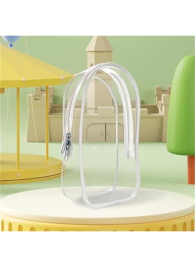 Arabest Protective Cover for LABUBU Plush Figure Doll, Plastic Protective Cover for LABUBU The Monsters Figure Keychain, Storage Transparent PVC Keychain Model Walking Display Bag for Fan Collection (A1)  - Image 2