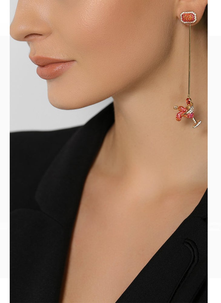 General - No Regrets Gold-Tone Plated Dangle Earrings - Image 1