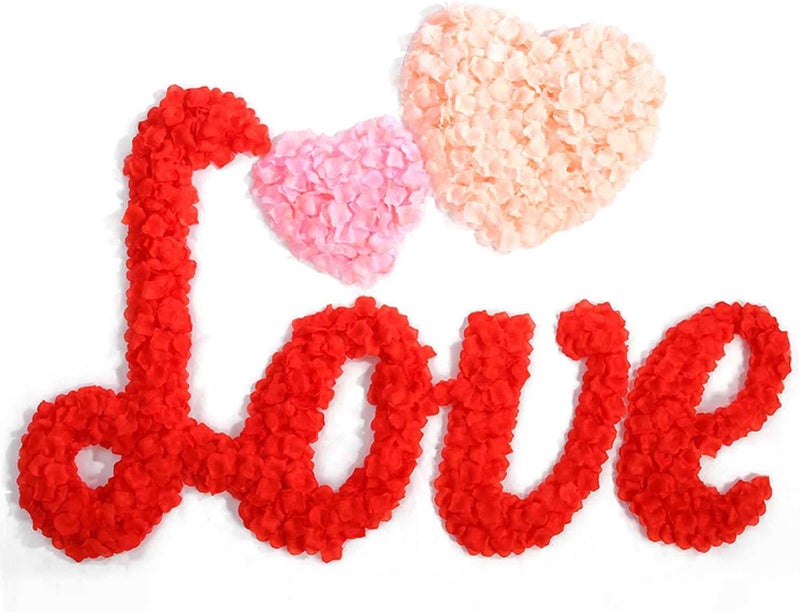 CODE FLORIST كود فلوريست 2200 قطعة بتلات ورد حريري حمراء لديكور الزفاف - Image 5