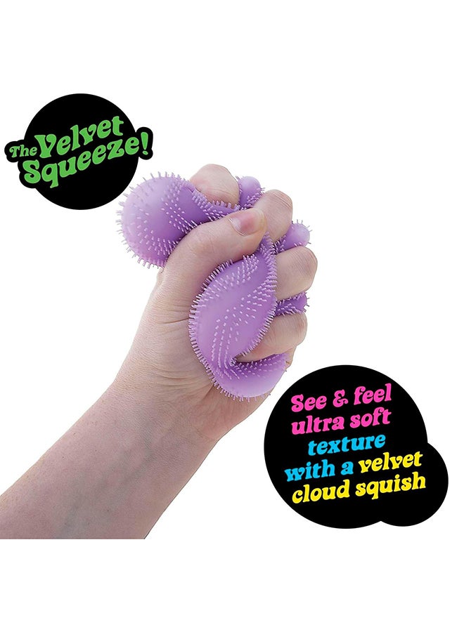 Schylling NeeDoh Fuzz Ball green - Sensory Toy with a Velvet Texture and Soft Cloud Squish - Wavy Pattern You Can See and Feel - Ages 3 and Up -  One Per Pack (Wonder Waves) - Image 3