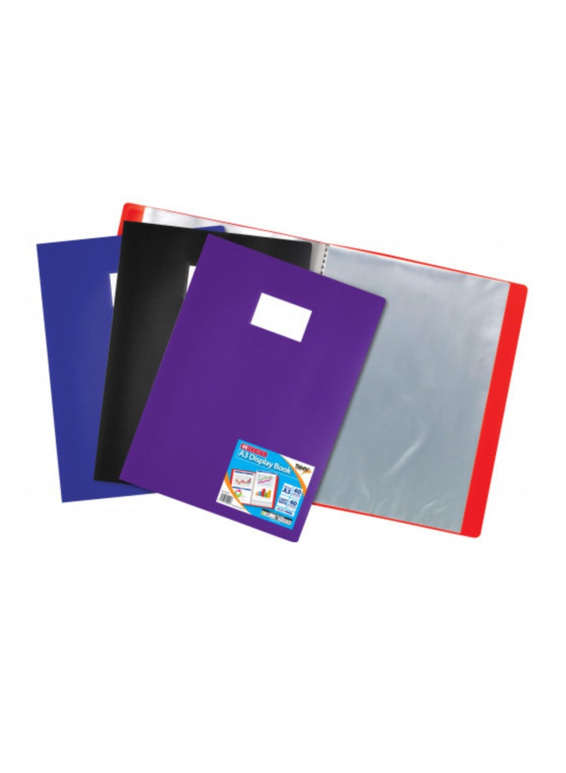 TIGER A4 DISPLAY BOOK 80 POCKET ASSTD - Image 1