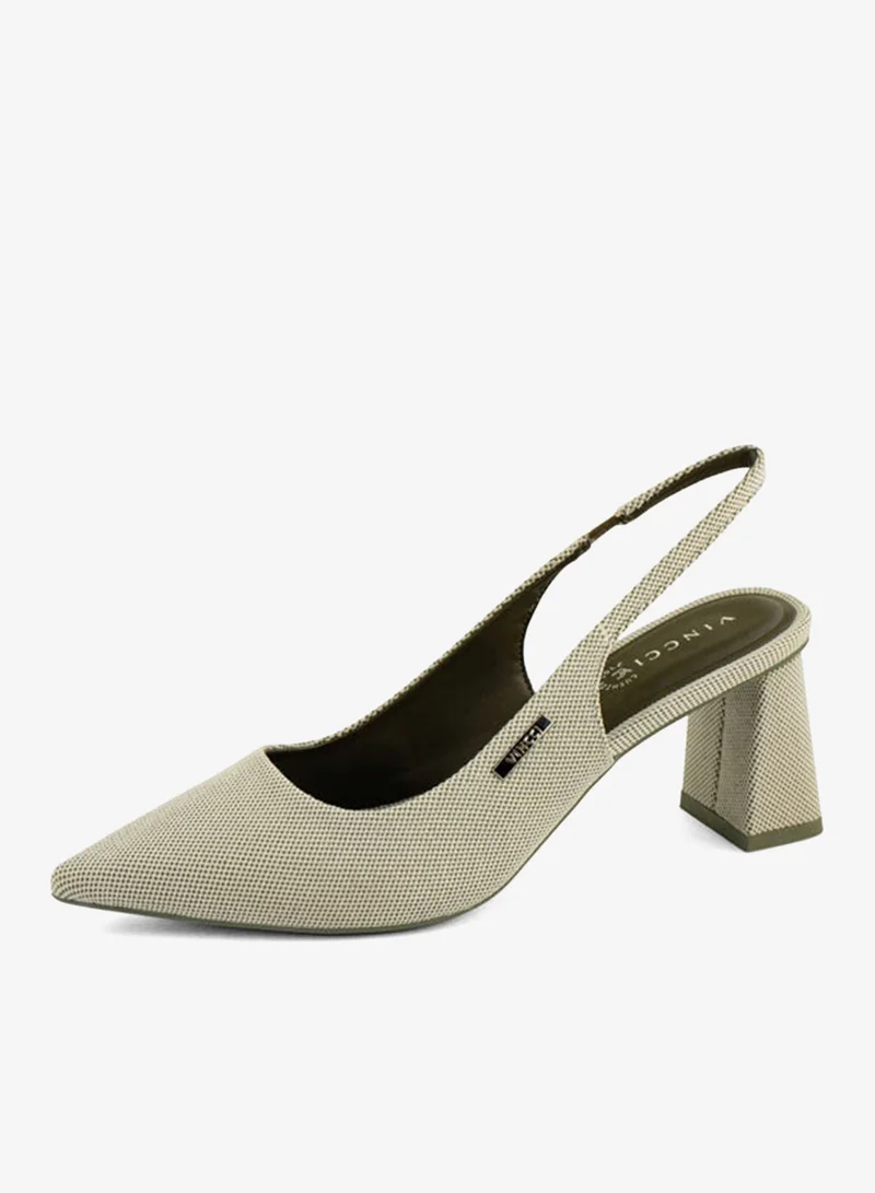 فينتشي صنادل نسائية مدببة إصبع القدم منتصف الكعب حزام الكاحل