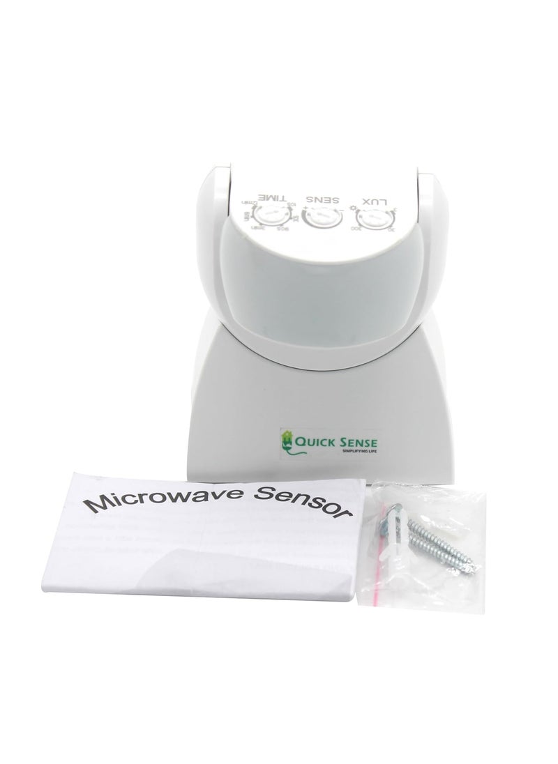 Quick Sense Quick senseQS_M7 IP65 Wall Mounted Microwave Motion Sensor White  - Image 4