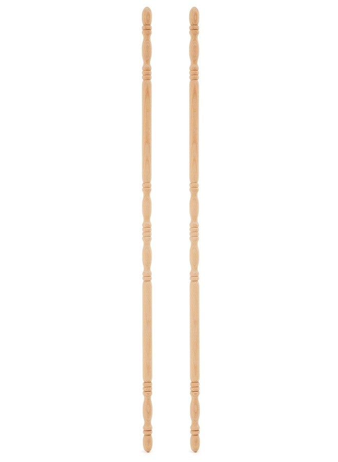DoubleFill 2 Pack Red Oak Corner Guards for Wall Decorative Wall Corner Protector 39-1/2'' x 1'' Solid Wood Edges Protect Trim for Pets Renovation, Easy Installation - Image 1