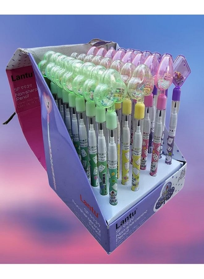 Radiance© 12 Pcs Fancy Design Shape Bullet Pencil Kids|Stationery Pencil Set Girls, Boys| Best Birthday Return Gift (Assorted Design & Color) - Image 2