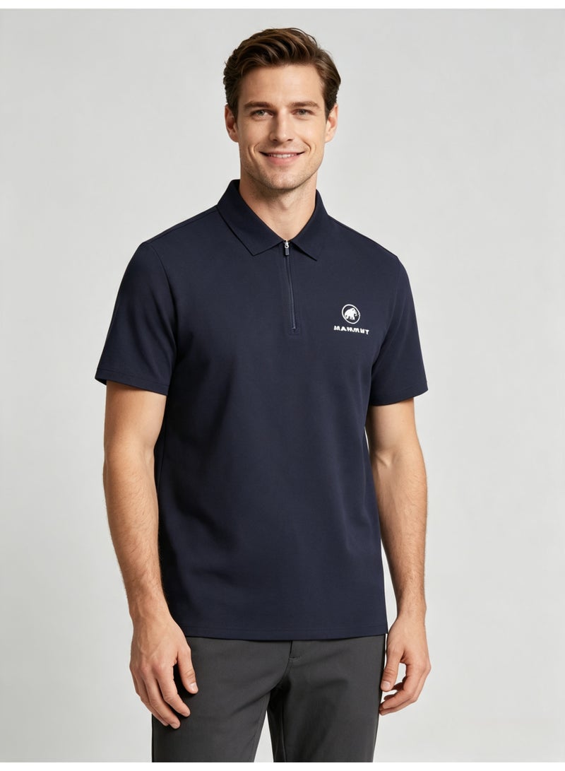 Mammut Men's and women's short-sleeved Polo shirts with half-open zippers and lapels - Image 1