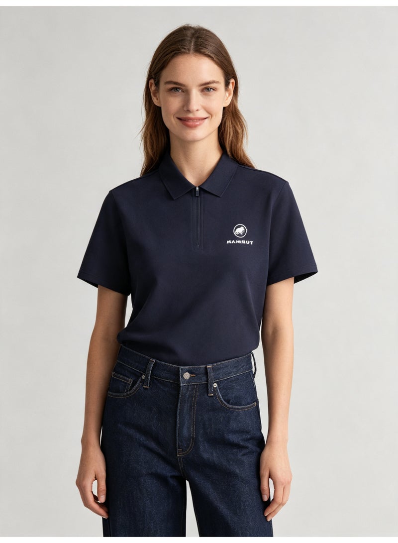 Mammut Men's and women's short-sleeved Polo shirts with half-open zippers and lapels - Image 4