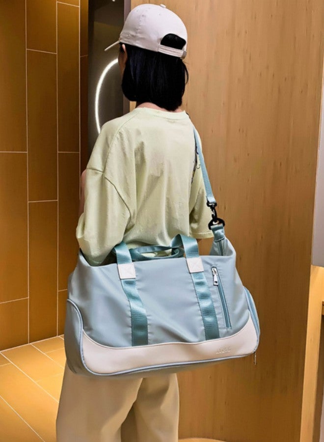 WAOKN Sports and Fitness Yoga Bag Dry and Wet Separation Contrast Color Shoulder Bag Short-distance Portable Travel Bag,Duffle Bag Sports Fitness Travel Unisex Bag Dry and Wet Separation Pocket,Shoulder and Carry On Luggage Bag With Shoe Compartment Multi-function Training,Yoga,Luggage,Gym,for Men and Women - Image 2