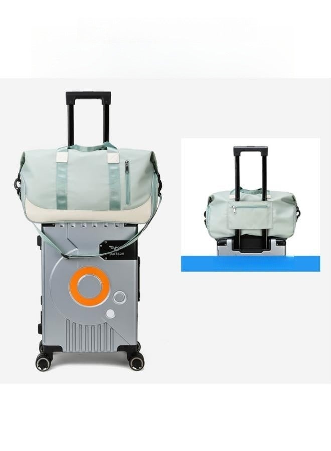 WAOKN Sports and Fitness Yoga Bag Dry and Wet Separation Contrast Color Shoulder Bag Short-distance Portable Travel Bag,Duffle Bag Sports Fitness Travel Unisex Bag Dry and Wet Separation Pocket,Shoulder and Carry On Luggage Bag With Shoe Compartment Multi-function Training,Yoga,Luggage,Gym,for Men and Women - Image 3