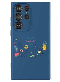Theodor Protective Slim Fit Case Liquid Silicone Cover with Full Body Protection Anti-Scratch Shockproof Case For Samsung Galaxy S24 Ultra (Blue) - Sweet Summer Time  - Image 1