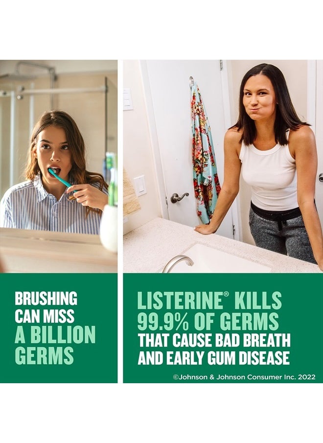 Listerine Freshburst Antiseptic Mouthwash for Bad Breath, Kills 99% of Germs That Cause Bad Breath & Fight Plaque & Gingivitis, ADA Accepted Mouthwash, Spearmint, 1 L  - Image 5