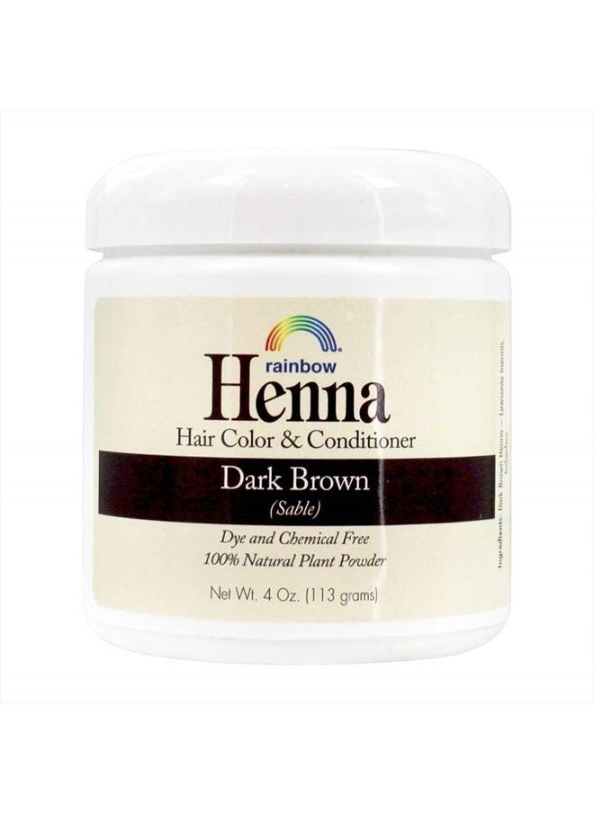 Rainbow Research RAINBOW RESEARCH Dark Brown Henna - 4 oz.  - Image 1