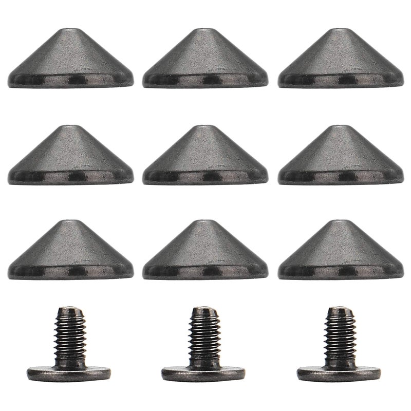 YORANYO 100 Sets Cone Spikes and Studs 4.7MM Height Gun Metal 3/16" Bullet Spikes Screw Back Punk Studs and Spikes for Clothing Shoes Leather Craft Belts Bag Rivets with Installation Tools - Image 5
