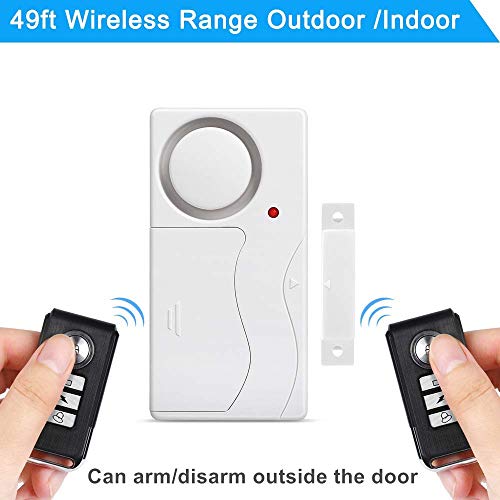 WSDCAM Wireless Door Alarm with Remote 2 Pack, Battery Included, 105 dB Loud Pool Door Alarm, Wireless Door Open Alarms Sensor for Kids Safety Home Security - Image 3