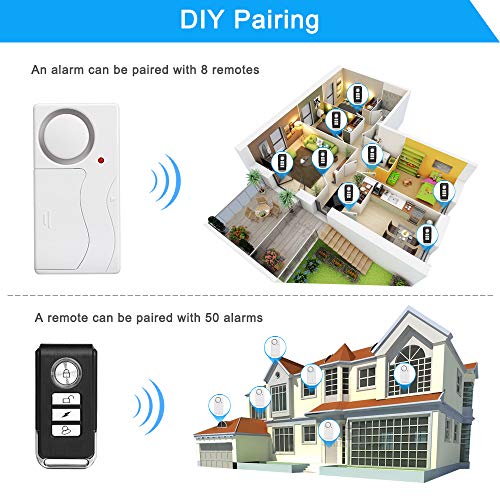 WSDCAM Wireless Door Alarm with Remote 2 Pack, Battery Included, 105 dB Loud Pool Door Alarm, Wireless Door Open Alarms Sensor for Kids Safety Home Security - Image 5