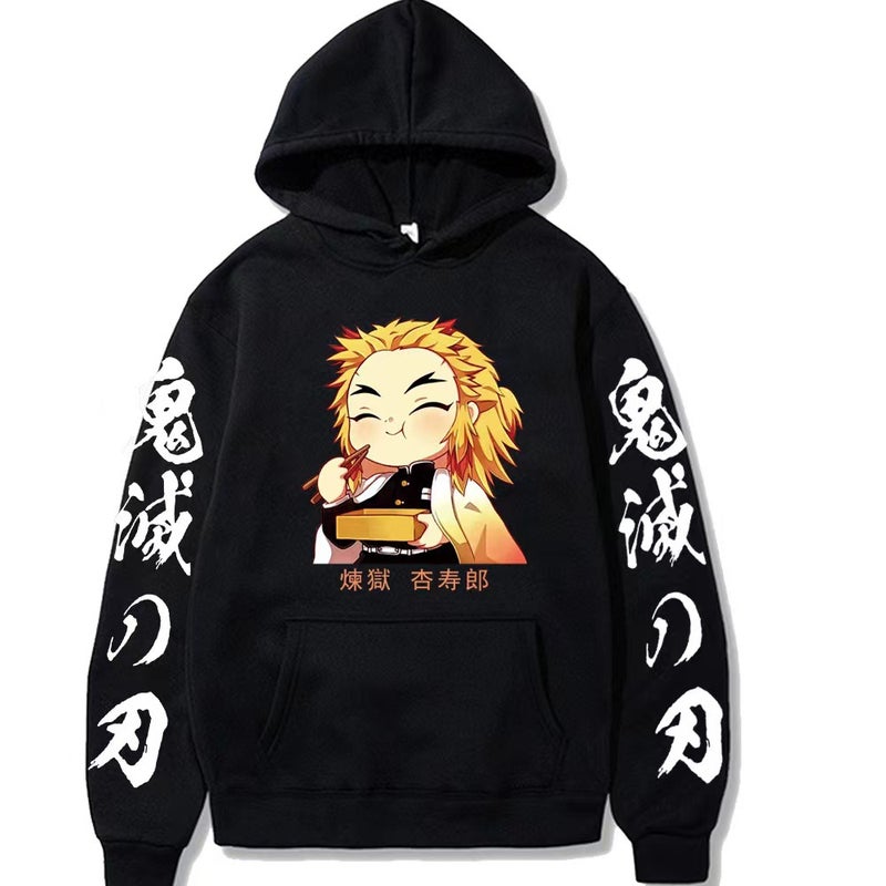 Ghost Extermination Blade Series Fleece-Lined Plus Size Men'S And Women'S Couples Hoodie Fashionable Hoodie With Hood Anime Hoodie - Image 2