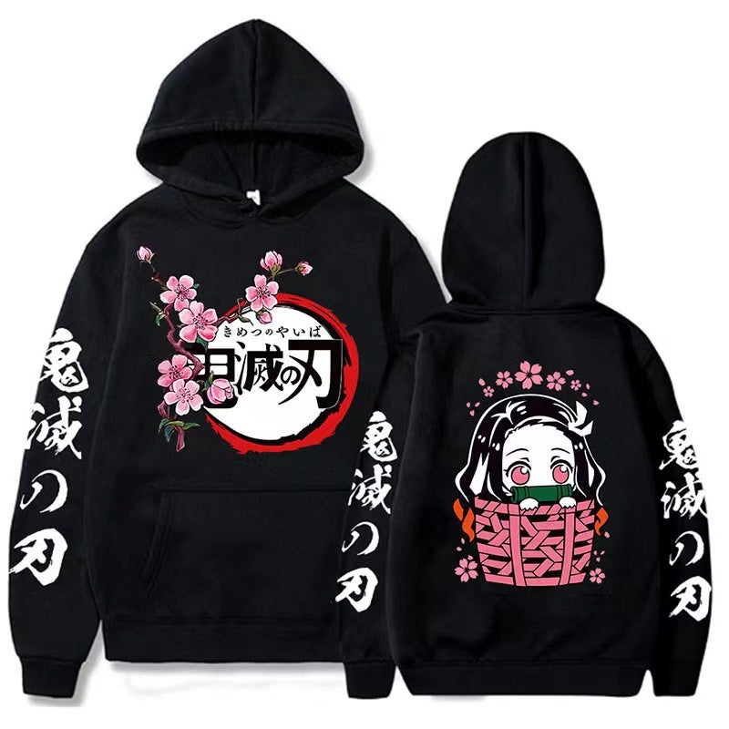Ghost Extermination Blade Series Fleece-Lined Plus Size Men'S And Women'S Couples Hoodie Fashionable Hoodie With Hood Anime Hoodie - Image 3