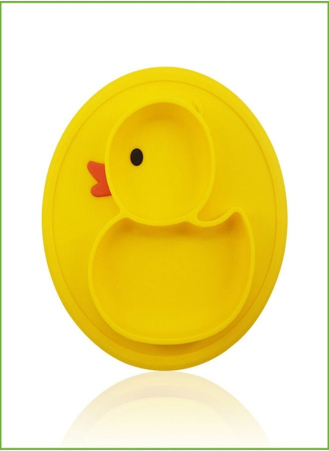bellanina - Child Friendly Duck Shaped Silicone Plate  Portable BPA Free and Non Slip for Easy Mealtimes - Image 1
