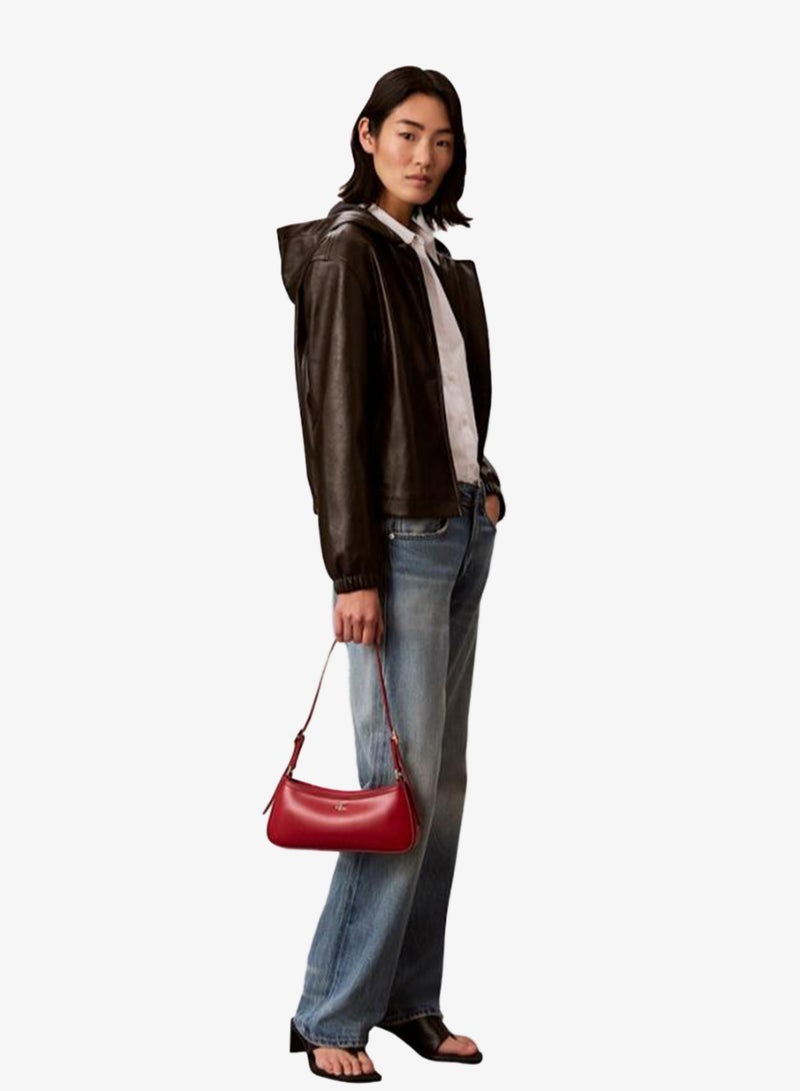 CALVIN KLEIN Monogram Logo Plaque Shoulder Bag - Image 1