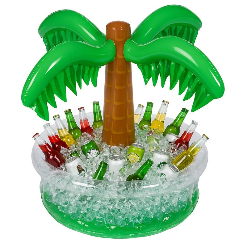 Playbees Inflatable Palm Tree Cooler 28 Blow Up Palm Tree Party Cooler Luau Hawaiian Tropical Beach Theme Summer Swimming Pool Party Decorations Outdoor Party Supplies Kids Adults Birthday - Image 3