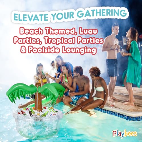 Playbees Inflatable Palm Tree Cooler 28 Blow Up Palm Tree Party Cooler Luau Hawaiian Tropical Beach Theme Summer Swimming Pool Party Decorations Outdoor Party Supplies Kids Adults Birthday - Image 5