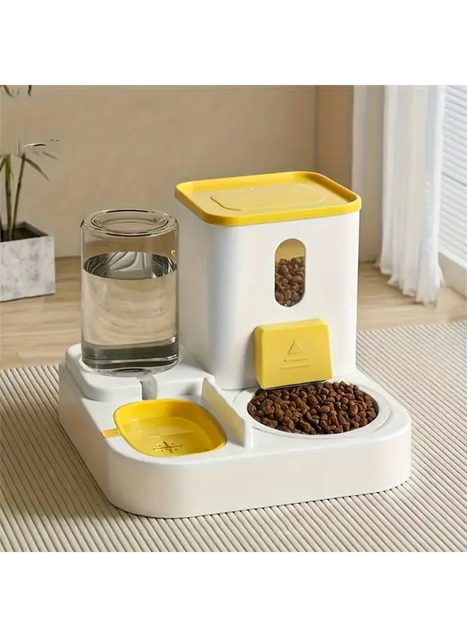 Green 2 In 1 Automatic Cat Feeder And Water Dispenser Neck Friendly No Power Required - Image 5
