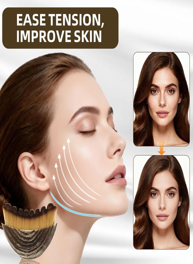 Zbdroxygen 2pcs Lymphatic Contour Face Brush, Face Massage Tool for Lymphatic, Face Contour Brush for Daily Skincare Routine, Portable Face Massager for Women, Compact and Ergonomic Design - Image 4
