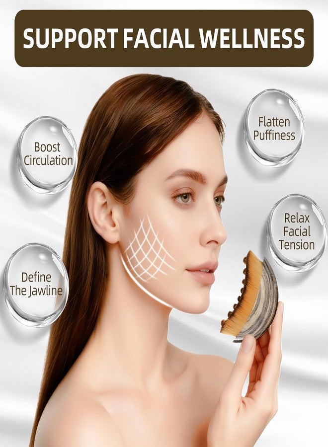 Zbdroxygen 2pcs Lymphatic Contour Face Brush, Face Massage Tool for Lymphatic, Face Contour Brush for Daily Skincare Routine, Portable Face Massager for Women, Compact and Ergonomic Design - Image 5
