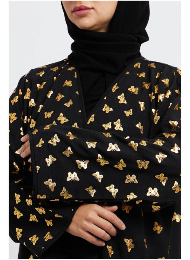 Evva Evva Luxury Saudi Abaya for Women – Elegant Open Front Modest Wear in Premium Fabric – Ideal for Ramadan, Eid, and Everyday Elegance  - Image 4