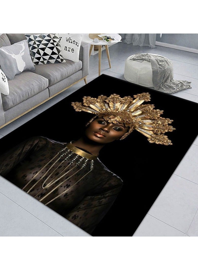 Loquat Squality Ins 3D Portrait Modern Minimalist Washable Carpet
