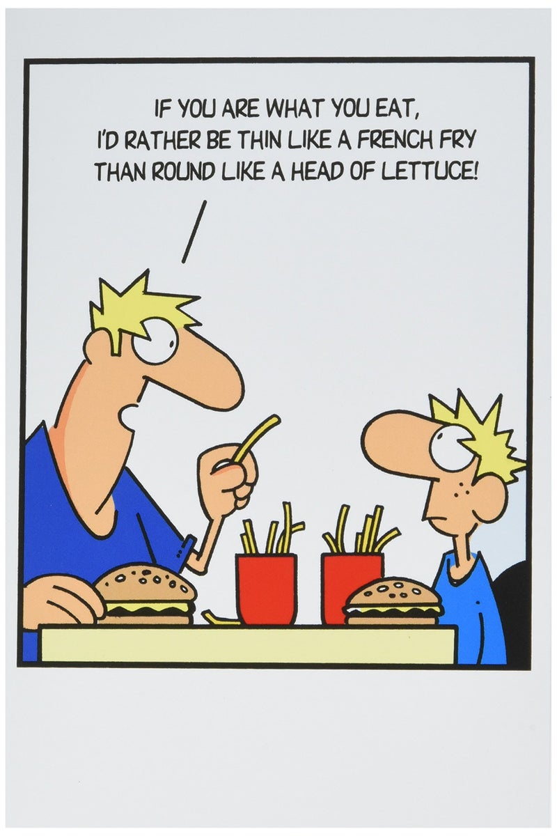 NobleWorks 1 Funny Father's Day Card for Dad, Pa, Pop, Daddy, Stepfather Stepdad, Grandpa w/Envelope - Humor Greetings- Thin Like French Fry 0357 - Image 4
