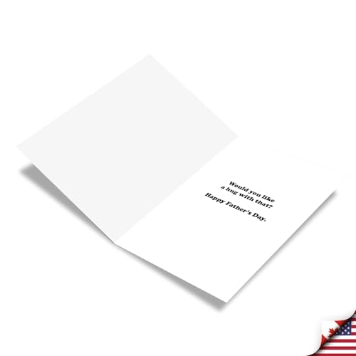 NobleWorks 1 Funny Father's Day Card for Dad, Pa, Pop, Daddy, Stepfather Stepdad, Grandpa w/Envelope - Humor Greetings- Thin Like French Fry 0357 - Image 2