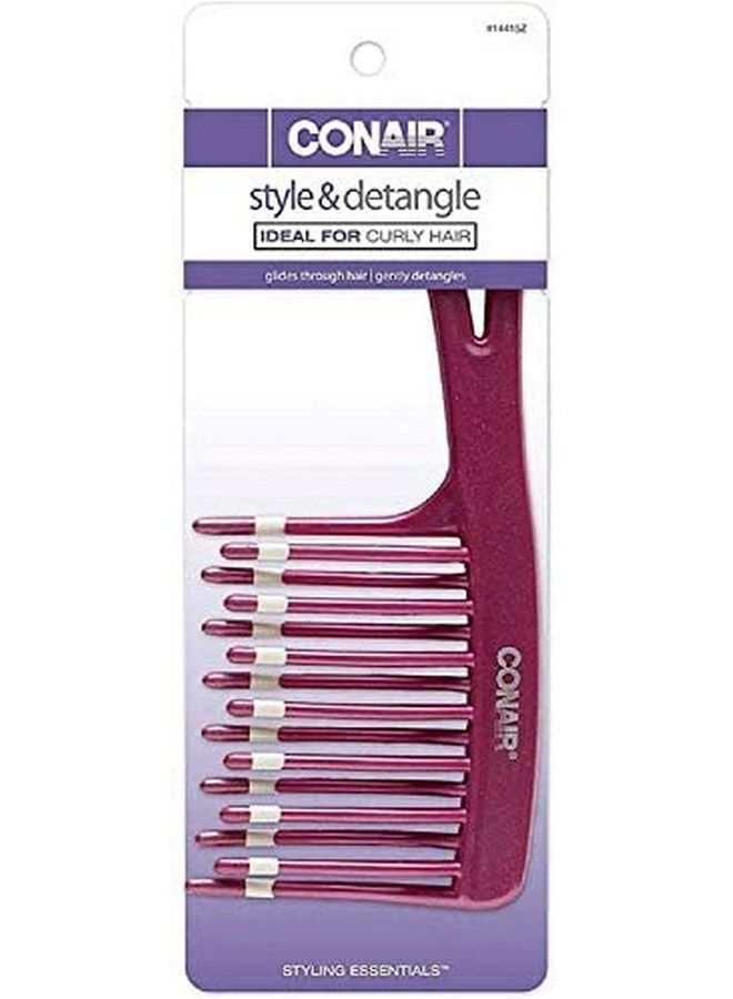 CONAIR مشط أساسي للتصفيف وفك التشابك 1 قطعة (عبوة من 3) - Image 4