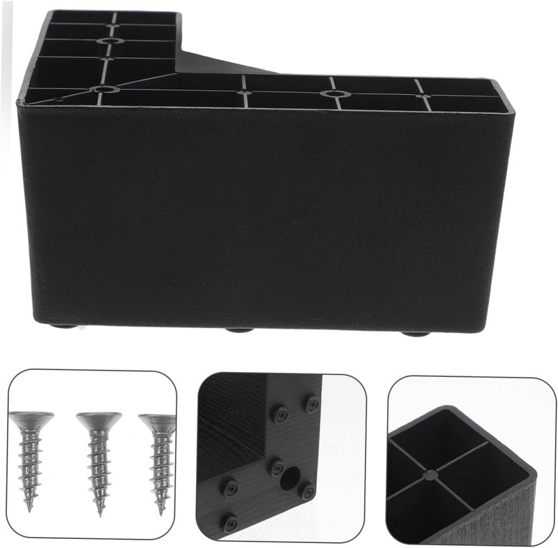 4pcs Furniture Risers Plastic Legs Easy Install Couch Support Feet for Sofa Bed Risers - Image 4