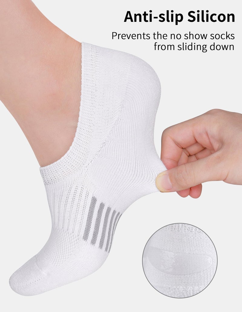 Airacker No Show Socks Womens Athletic Cushioned Low Cut Sports Running Ankle Socks for Women 6 Pairs - Image 5