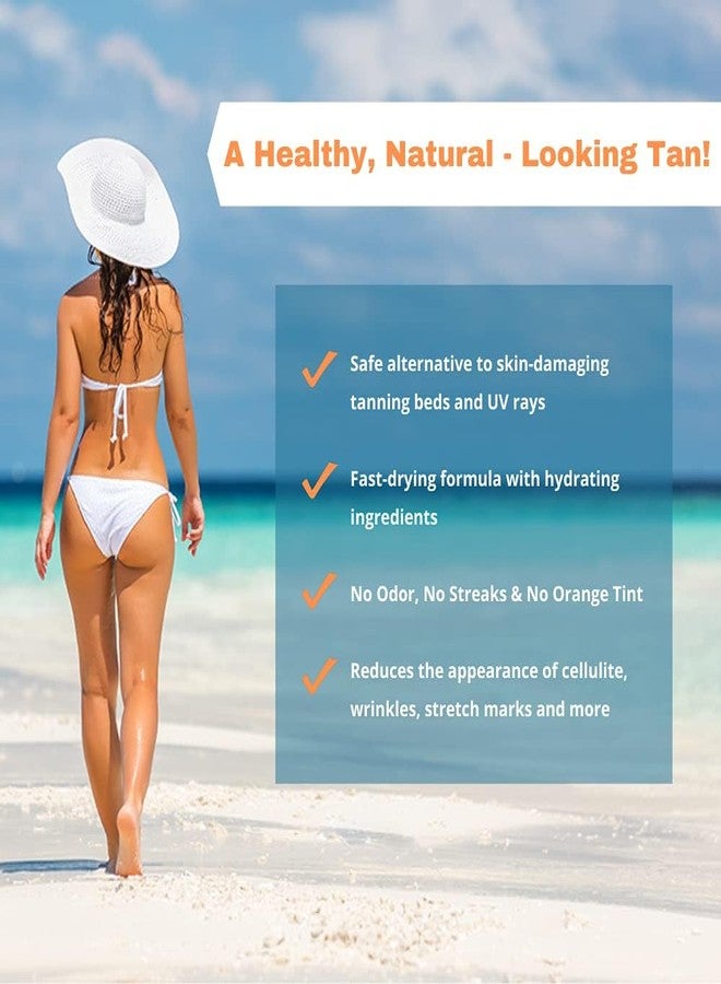 Tan Physics Sunless Tanner 8oz with Extender & Makeup Bag - Self Tanning Lotion - Instant Tanning Lotion for Face & Body - Natural Self Tanner for a Streak-Free, Long-Lasting Glow - Image 2