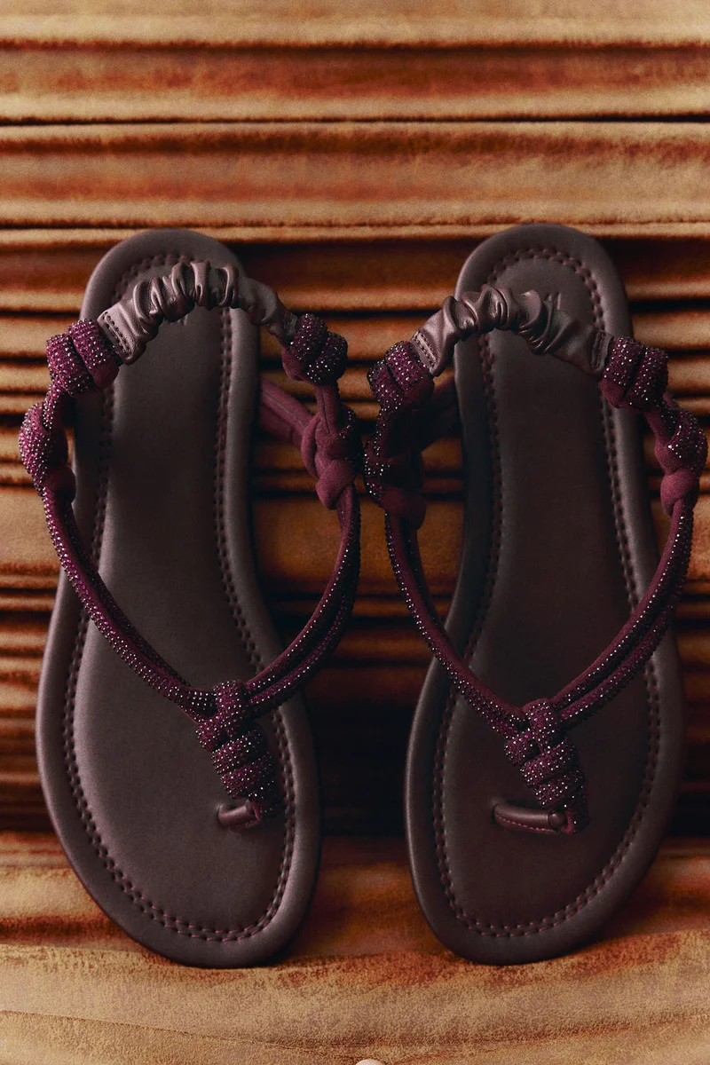 H&M Rhinestone-embellished sandals