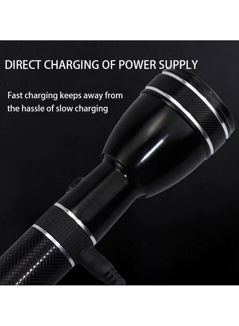 دينكس مصباح يدوي ليد قابل لإعادة الشحن ٣ في ١ - مصباح ليد بقوة ٣٦٠ لومن - سطوع عالي، تصميم محمول، يعمل حتى ٦ ساعات. قوة ٥ واط | مثالي للتخييم والدراجات والمشي لمسافات طويلة والطوارئ، لون أسود - Image 5