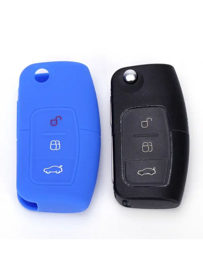 Silicone Pink Car Folding Key Case Cover For Ford Mondeo Ecosport Focus Fiesta Falcon Territory Galaxy Protection Shell - Image 1