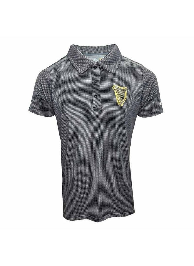 Guinness Official Merchandise Men's Harp Tape Performance Polo Shirt Grey/Black (as1, Alpha, xx_l, Regular, Regular)  - Image 1