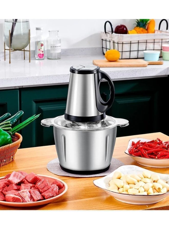 DubaiGallery High Quality Meat Mincer Body And, Blender Stainless Steel 3.8L Electric Metal Grinders - Image 3