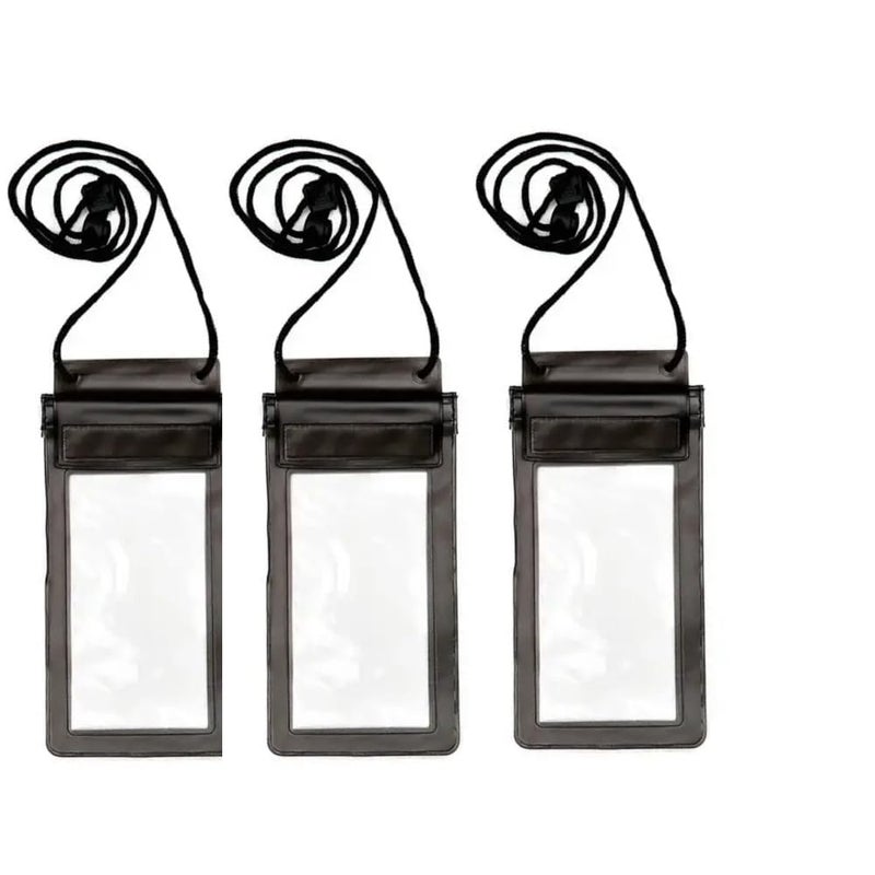 BeFall Waterproof Phone Pouch, rain Mobile Cover, Universal Waterproof Phone Case, Underwater Dry Bag for Mobile, Cash, documents, Water Proof Bag for Beach Boating Swimming Water Park (3Black) - Image 1