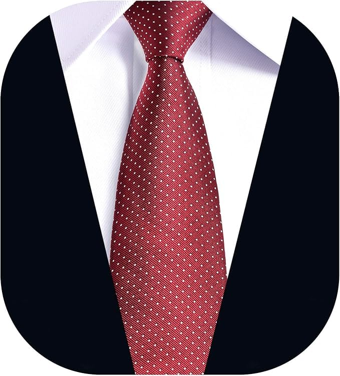 Young Arrow Men's Microfiber Pin Dot Necktie | Formal & Casual Wear – Soft Texture – Ideal for Office, Weddings, Parties (Maroon) - Image 3
