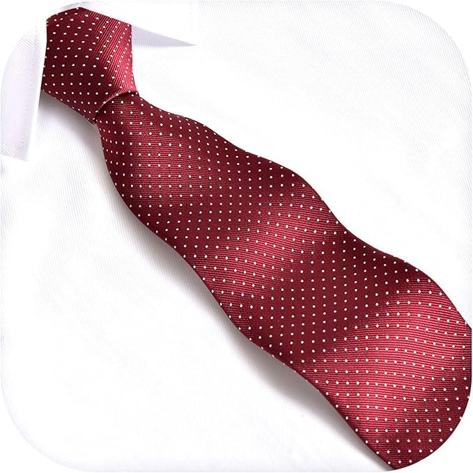 Young Arrow Men's Microfiber Pin Dot Necktie | Formal & Casual Wear – Soft Texture – Ideal for Office, Weddings, Parties (Maroon) - Image 5