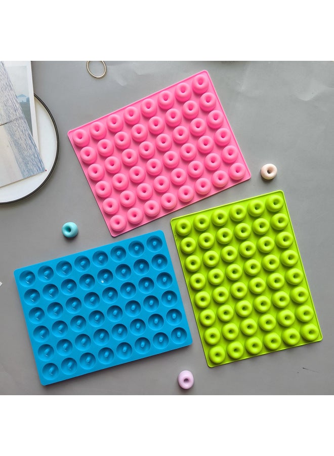 Silicone 48 Donuts 160 Candy Pudding Chocolate Mold 3d Handmade Glue Mold Baking Cake-Color:Rice Powder - Image 4