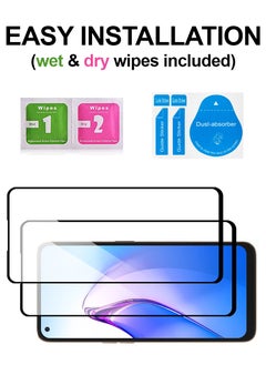Theodor Pack of 2 Tempered Glass Screen Protector With 9H hardness For Oppo Reno 8  - Image 3