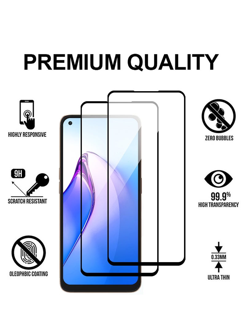 Theodor Pack of 2 Tempered Glass Screen Protector With 9H hardness For Oppo Reno 8  - Image 2