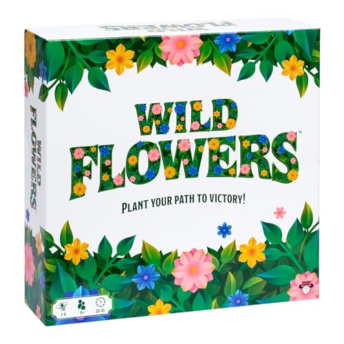 MOOSE Wild Flowers Family Fun Strategy Game Grow Claim Flowers by Placing Tiles Bumble Bees to Secure Your Blooms Before Others Complete Garden Cards to Score Big Solo Play 1 to 4 Players Aged 8 - Image 1