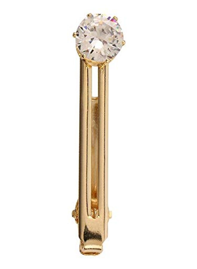 TRIPIN Golden Tie Pin Clip Tack Tiepin for Men with Diamond Crystal in A Gift Box TSHOTIEPINGOLD2016 - Image 3