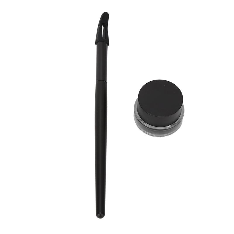 Silicone Eyeliner Tool Set Eyeliner Guide Wand Waterproof Long Lasting Eyeliner Cream 0.1oz for Makeup Novice Black Eyeliner Cream - Image 1